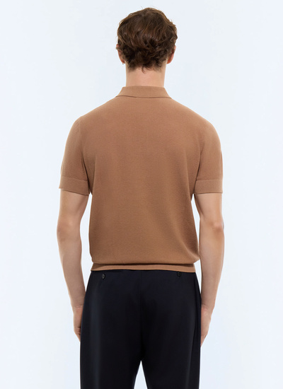 Polo homme maille point de riz en coton, cachemire et laine Fursac - A2PIRO-JA20-G006