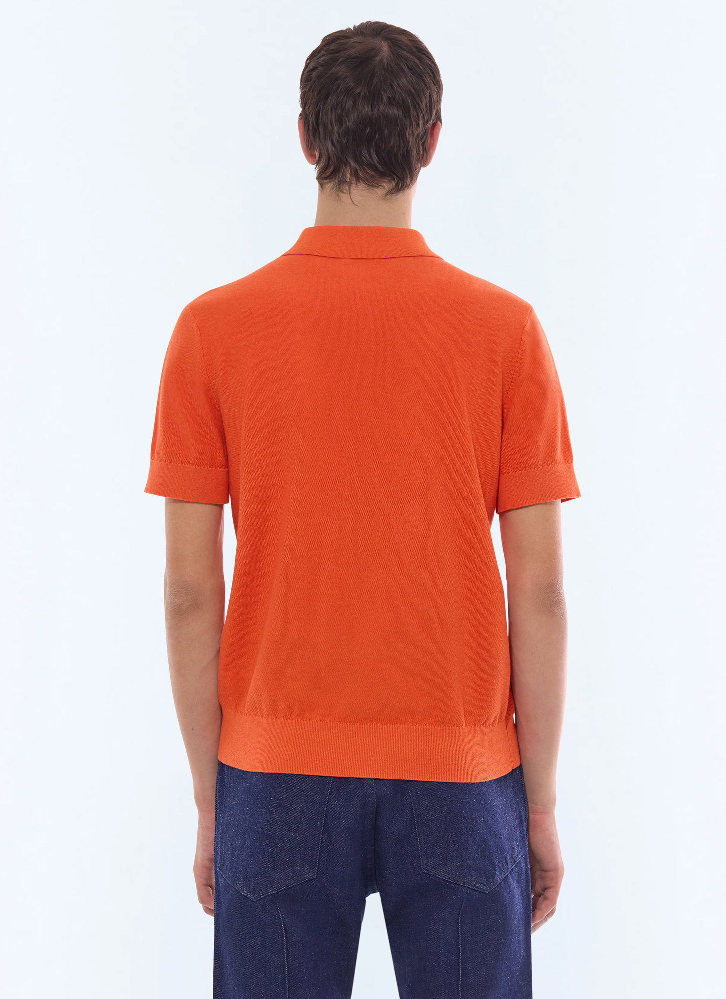 Polo homme maille point de riz en coton, cachemire et laine Fursac - A2PIRO-JA20-E014