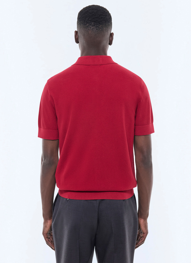 Men's certified cotton and cashmere knit polo shirt Fursac - A2PIRO-NA01-C014