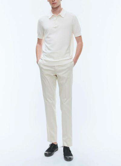 Men's ecru polo shirt Fursac - A2PIRO-NA01-02