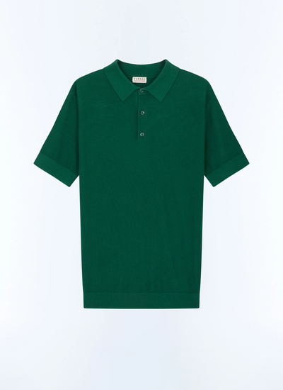 Men's certified cotton and cashmere knit polo shirt Fursac - A2PIRO-NA01-H009