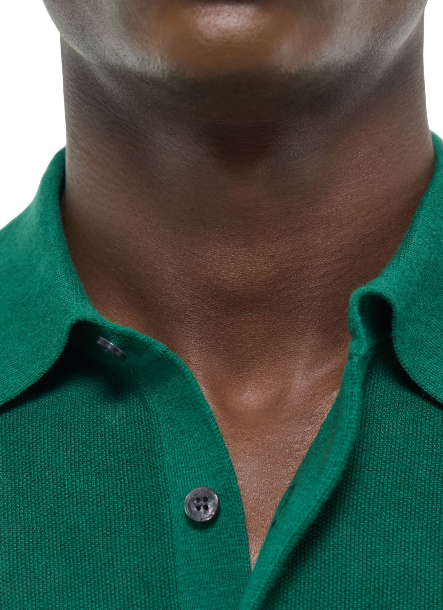 Men's emerald green polo shirt Fursac - A2PIRO-NA01-H009