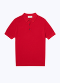 Red cotton and cashmere polo sweater - 23EA2PIRO-NA01/79