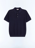 Cotton-cashmere seed stitch polo - A2PIRO-JA20-D030