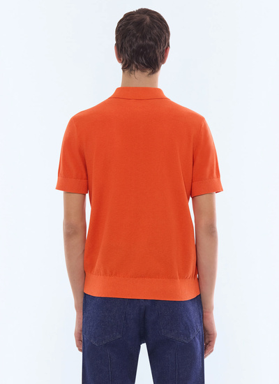 Men's cotton, cashmere and wool moss stitch polo shirt Fursac - A2PIRO-JA20-E014