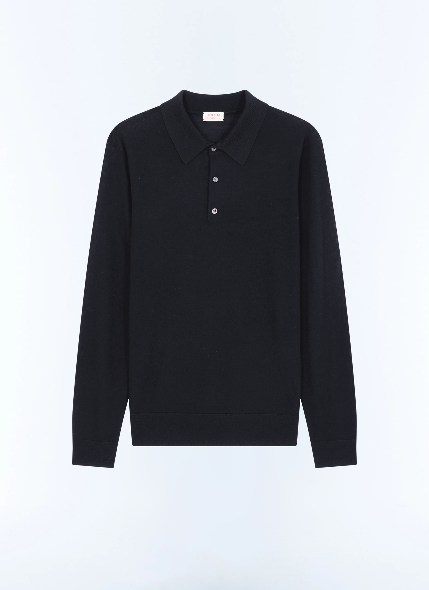 Men's black polo shirt Fursac - A2RILO-MA03-20