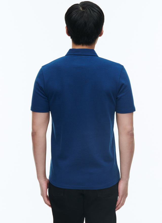 Men's organic cotton piqué polo shirt Fursac - J2DLUM-DJ22-D033