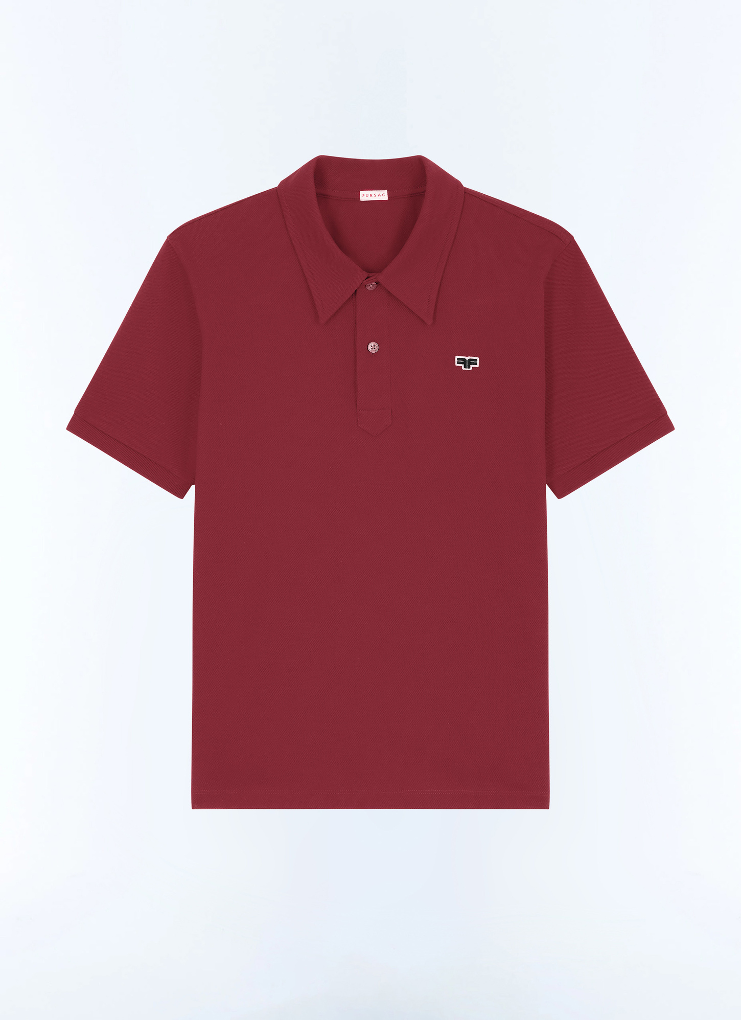 Men's burgundy polo shirt Fursac - J2GLUM-FJ22-C014