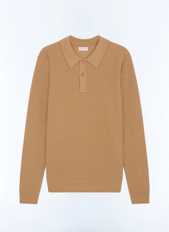 Men's white, ecru main fabric: 100% woollining: none polo shirt Fursac - A2LPOL-AA19-A011