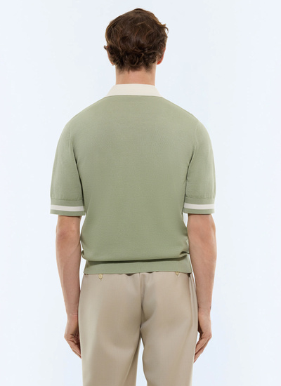 Men's organic fine cotton knit polo shirt Fursac - A2JICO-JA15-H005
