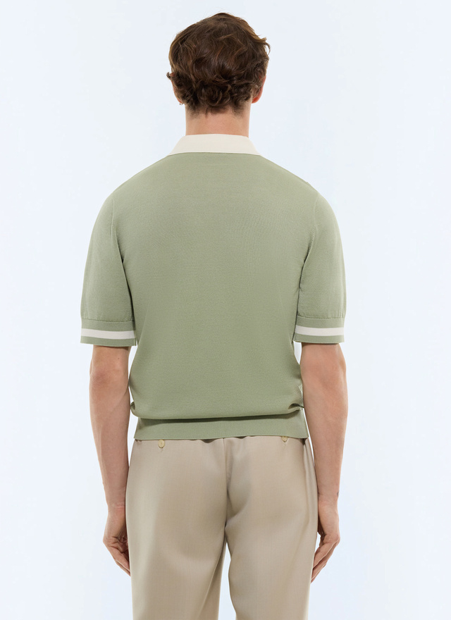 Men's organic fine cotton knit polo shirt Fursac - A2JICO-JA15-H005