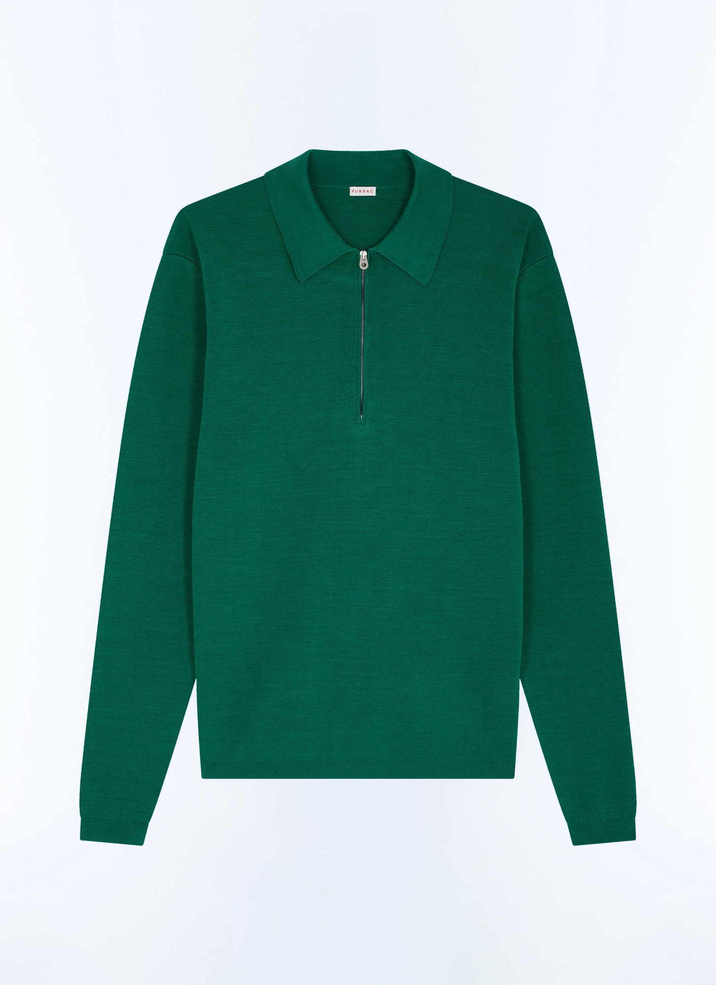 Men's green certified mercerized cotton polo shirt Fursac - A2FOLO-FA10-H009