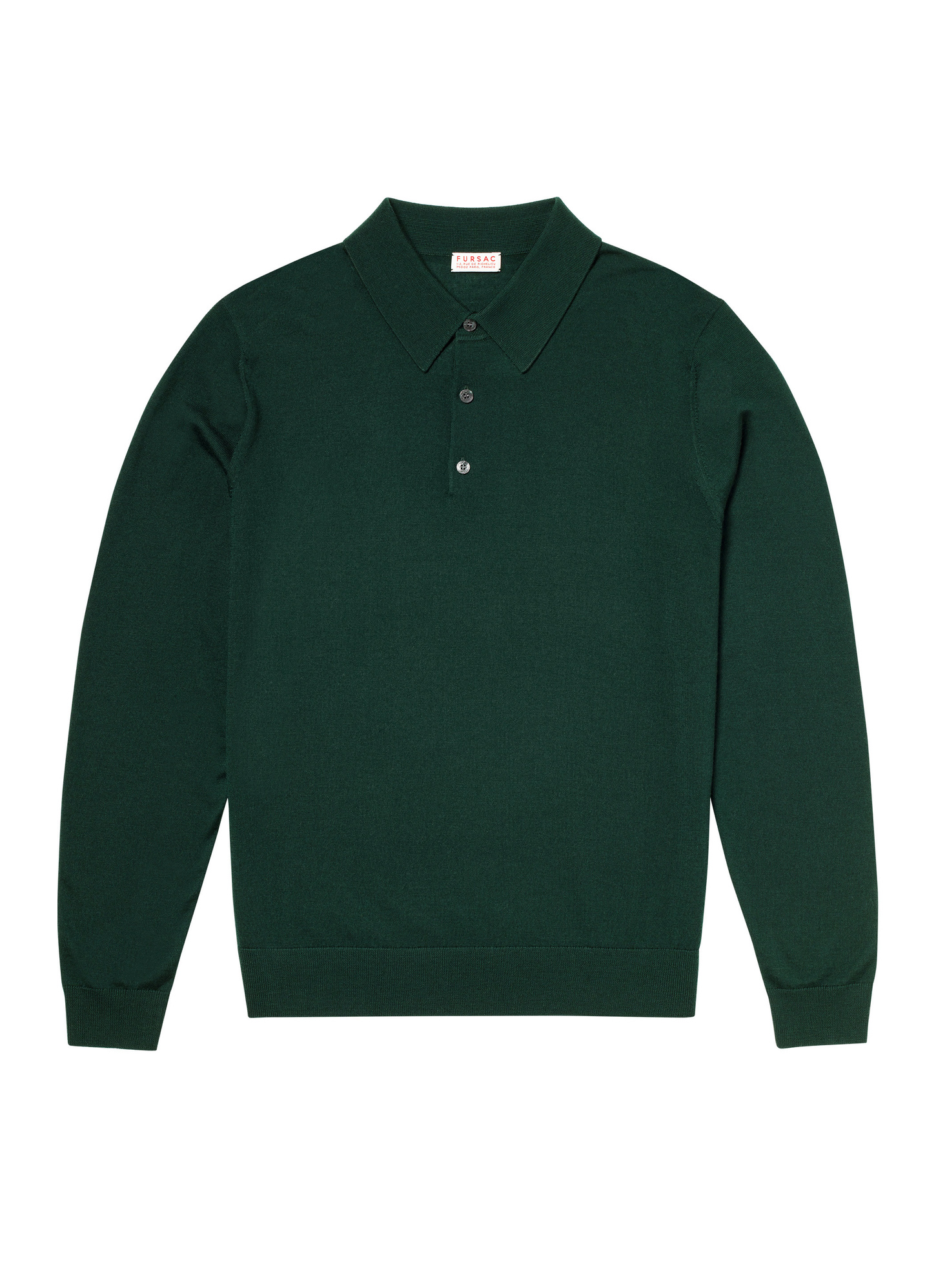 Men's forest green polo shirt Fursac - A2RILO-MA03-H014