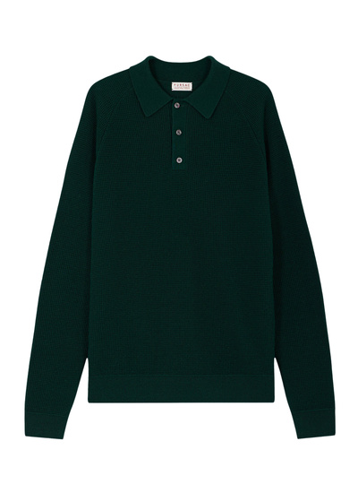 Men's green forest polo shirt Fursac - A2AIRO-AA19-H014