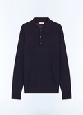 Long-sleeve Merino wool polo - A2RILO-LA01-D030