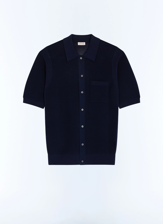 Men's navy blue polo shirt Fursac - A2JISE-JA11-D030
