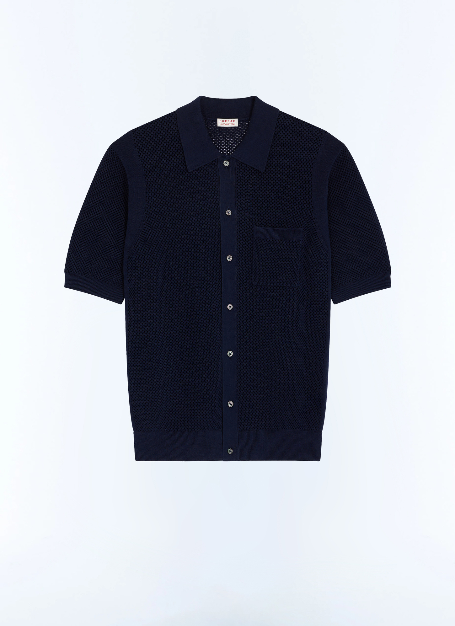 Men's navy blue polo shirt Fursac - A2JISE-JA11-D030