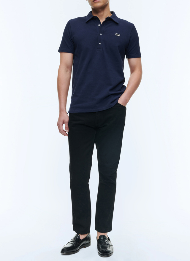 Men's navy blue polo shirt Fursac - J2DLUM-DJ22-D030