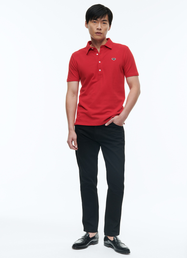 Men's red polo shirt Fursac - J2DLUM-DJ22-C003