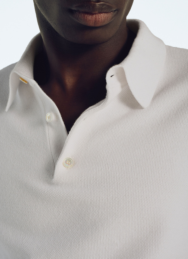 Men's white polo shirt Fursac - 21HA2TWIG-TA14/01