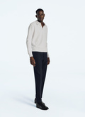 White cotton polo collar sweater - 21HA2TWIG-TA14/01