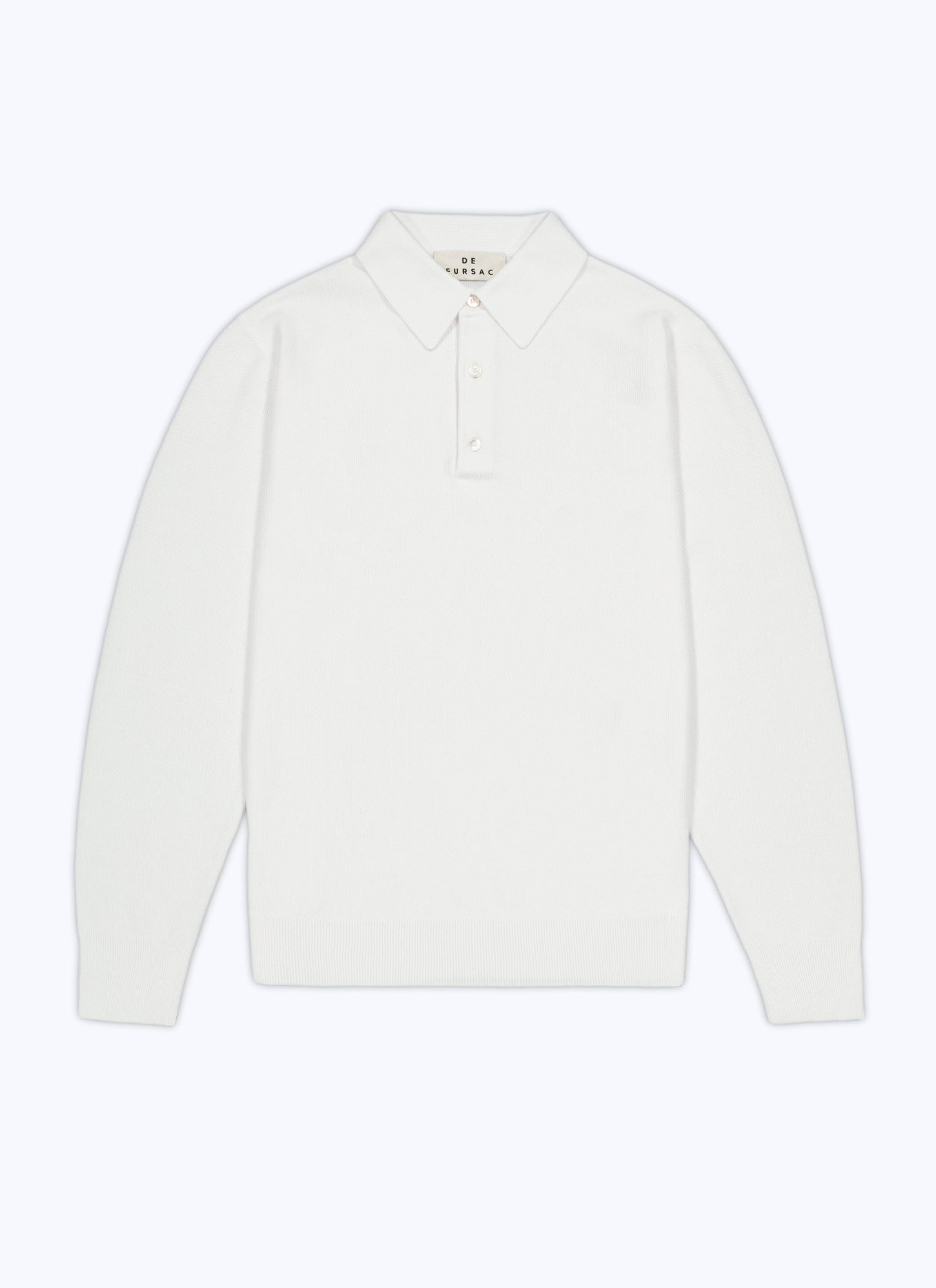 Men's white, ecru cotton polo shirt Fursac - A2TWIG-TA14-01