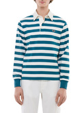 Striped cotton rugby polo shirt - J2FUBY-FJ08-D025