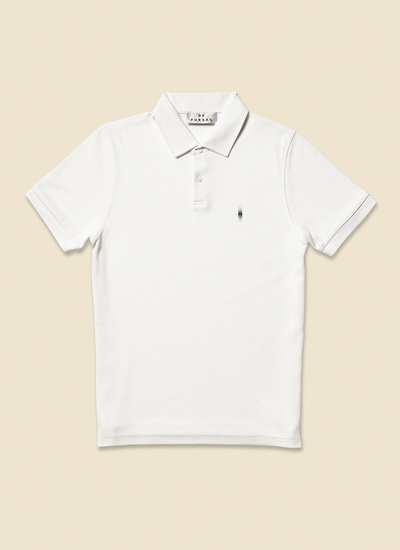 Men's white polo shirt Fursac - J2POLI-PJ01-01