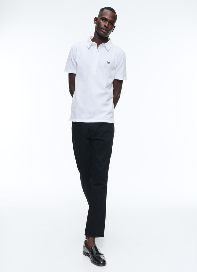 Men's white polo shirt Fursac - J2DLUM-DJ22-A001