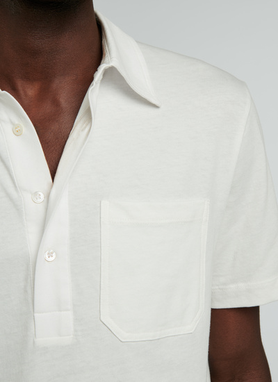Men's white polo shirt Fursac - J2VLUM-VJ04-01