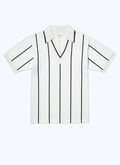 Striped cotton jersey polo sweater - 23EJ2BOVE-BJ07/01