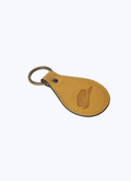 Porte-clés en cuir jaune avec motif chapeau - 23EB3VCLE-BB07/52