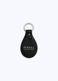 Porte-clés en cuir noir avec motif fer à cheval - 22EB3VCLE-VB04/20