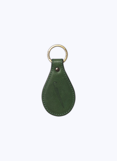 Porte-clés homme vert cuir Fursac - 23EB3VCLE-BB08/41