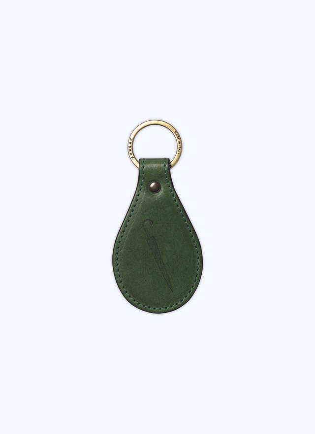 Porte-clés homme vert cuir Fursac - B3VCLE-BB08-41