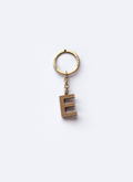 Porte-clés lettre "E" en laiton - B3CLEE-AB01-92