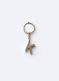Porte-clés lettre "K" en laiton - B3CLEK-AB01-92