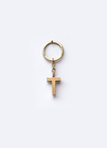 Porte-clés lettre "T" en laiton - B3CLET-AB01-92