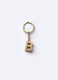 Porte-clés lettre "B" en laiton - PERB3CLEB-AB01/92