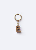 Porte-clés lettre "E" en laiton - PERB3CLEE-AB01/92