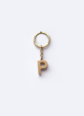 Porte-clés lettre "P" en laiton - PERB3CLEP-AB01/92