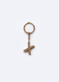 Porte-clés lettre "X" en laiton - PERB3CLEX-AB01/92
