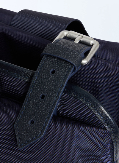 Porte-costume bleu marine homme nylon et cuir grainé Fursac - B3FOST-FB04-D030