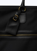 Porte-costume en tissu technique et cuir noir - 22EB3VARY-VB01/20