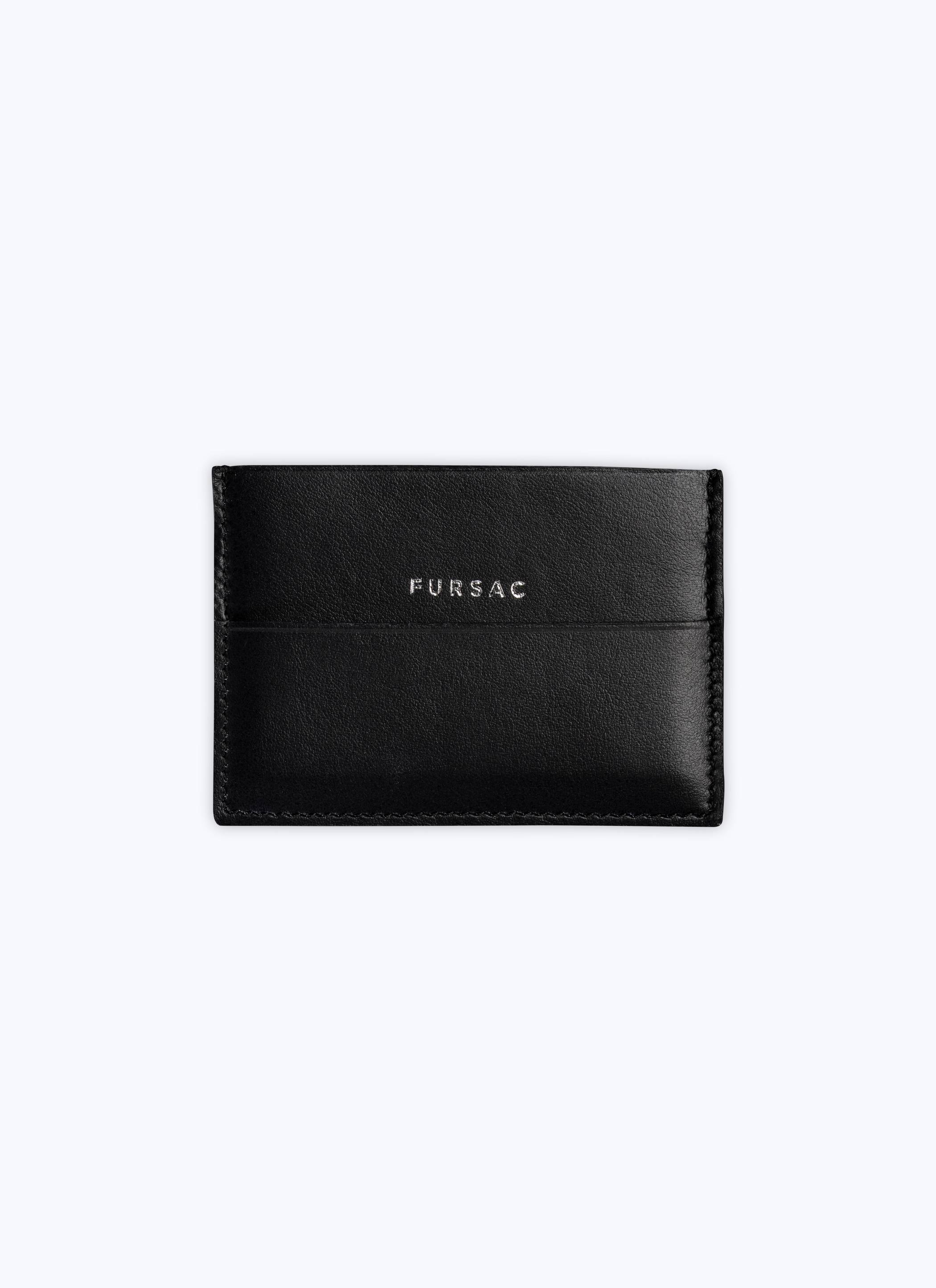 FURSAC - Porte-cartes en cuir lisse noir - Taille Unique - Homme