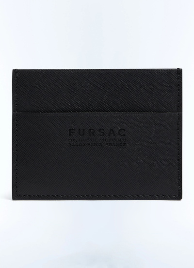 Portefeuille homme noir cuir saffiano Fursac - B3FIAN-FB01-B020