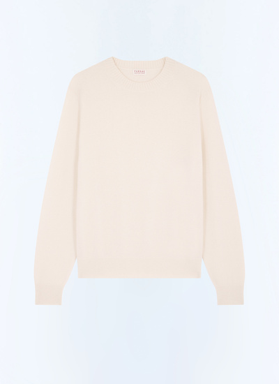 Pull blanc homme cachemire certifié Fursac - A2GOUR-CA27-A002