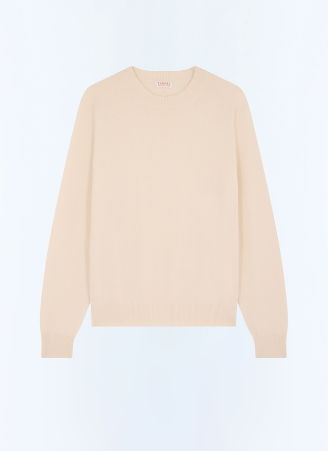 Pull blanc homme cachemire certifié Fursac - A2GOUR-CA27-A002