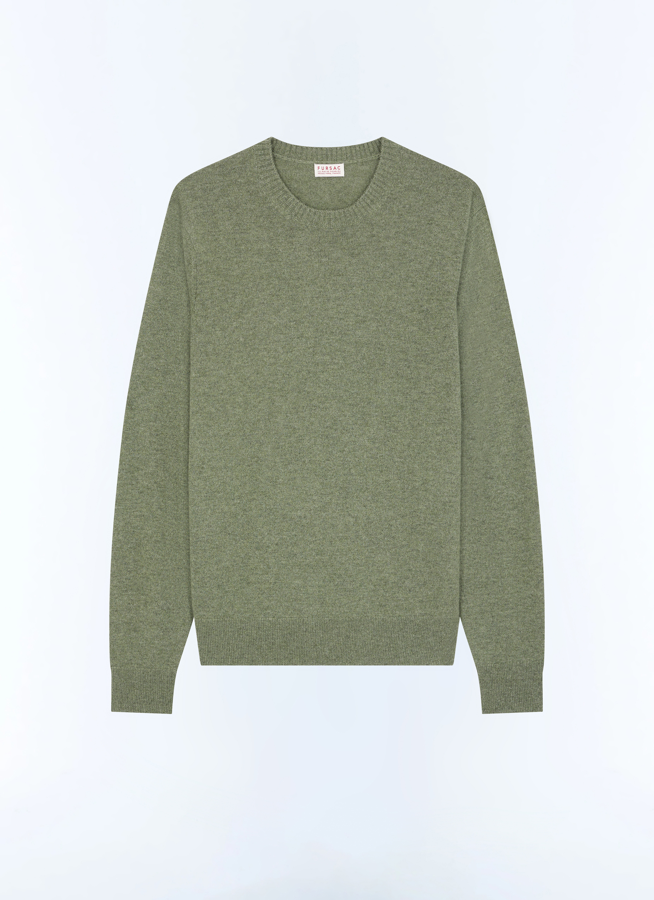 FURSAC - Pull col rond en cachemire - Homme - Taille XXL - Vert