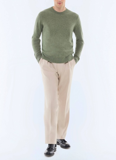 Pull vert sauge homme Fursac - A2GOUR-CA27-H013